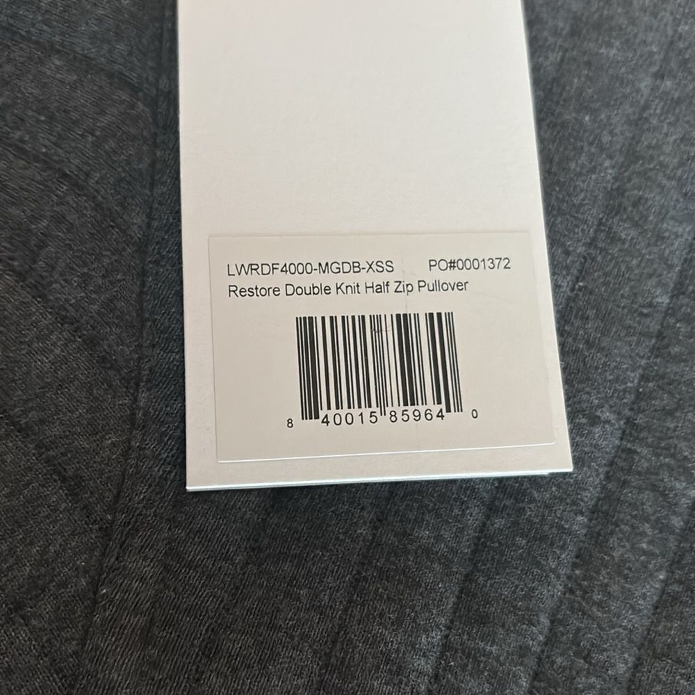 Lunya Restore Double Knit Half Zip Pullover XS/S Mercurial Grey Heather NWT $228 - Picture 6 of 7